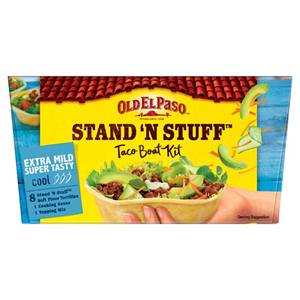 Old El Paso Extra Mild Stand ‘N’ Stuff Soft Taco Kit 329g