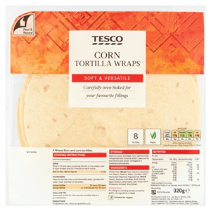 Tesco Corn Tortillas X8 320g