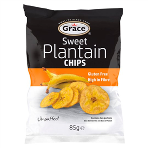 Grace Sweet Ripe Plantain Chips Unsalted 85g