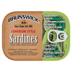 Brunswick Sardines With Hot Peppers 106G