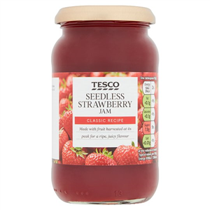 Tesco Strawberry Seedless Jam 454G