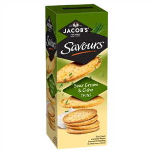 Jacobs Savours Sour Cream & Chive Thins 150G
