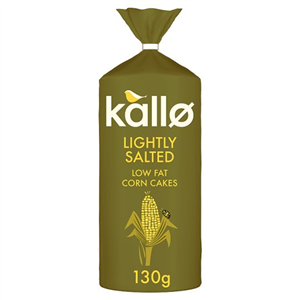 Kallo Lightly Salted Wholegrain Low Fat Corn Cake 130G
