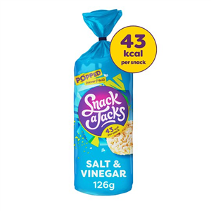 Snack A Jacks Jumbo Salt & Vinegar Rice Cakes 126G