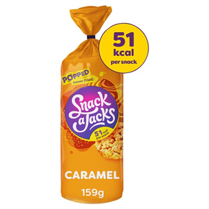 Snack A Jacks Jumbo Caramel Rice Cakes 159G