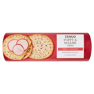 Tesco Sesame & Poppy Thins 150G