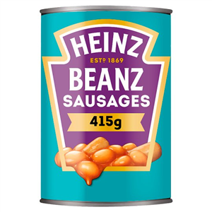 Heinz Baked Beans With Pork Sausages In Tomato Sauce 415G