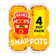 Heinz Spaghetti Hoops Snap Pots In Tomato Sauce 4 X190g