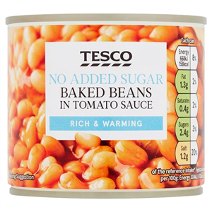 Tesco Baked Beans No Added Sugar 220G
