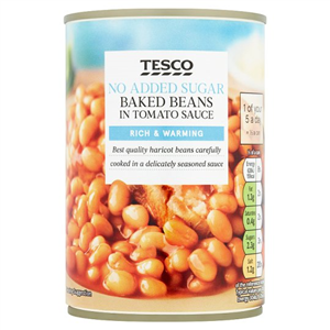 Tesco Baked Beans No Added Sugar 420G