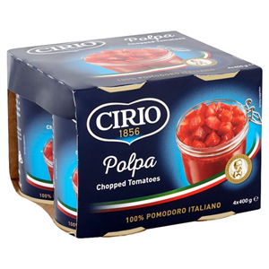 Cirio Chopped Tomatoes 4 X400g