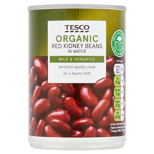 Tesco Organic Red Kidney Beans In Water 400G