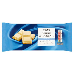 Tesco White Chocolate Bar 200G