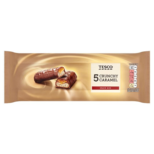 Tesco Crunchy Caramel Bars 5 X 42g