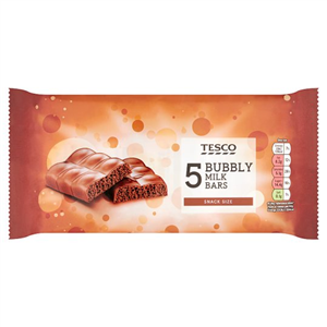 Tesco Milk Bubbly Bars 5 X 25G