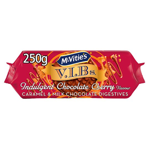 Mcvities Vib Caramel Indulgent Chocolate Cherry Digestion 250G