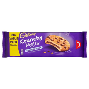 Cadbury 12 Crunchy Melts Chocolate Centre Cookie 312G