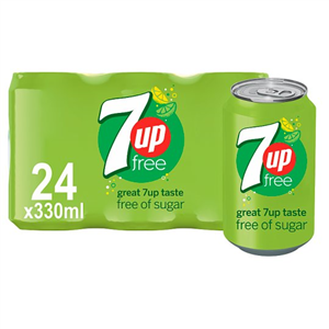 7Up Free 330Ml 24 Pack