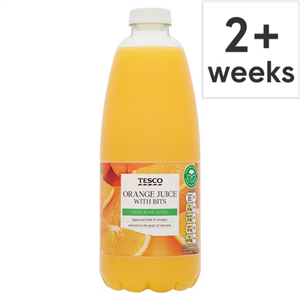 Tesco 100% Pure Squeezed Orange Juice With Bits 1 Litre