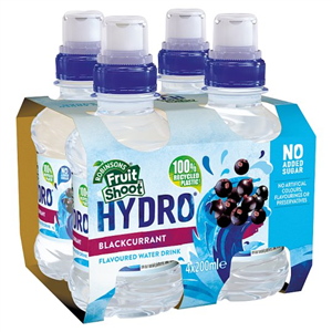 Fruit Shoot Hydro Blackcurrant Spring Water No Added Sugar 4 X 200Ml