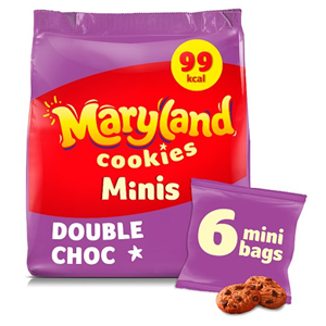 Maryland Cookies Minis Double Chocolate Chip 6 Pack 118.8G