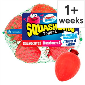 Munch Bunch Squashum Strawberry Raspberry Yogurt 360G