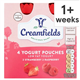 Creamfields 4 Pack Strawberry Raspberry Yogurt Pouches 320G