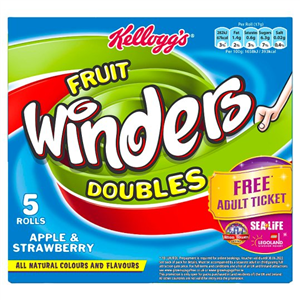 Kellog's Fruit Winders Double Apple & Strawberry 5X17g