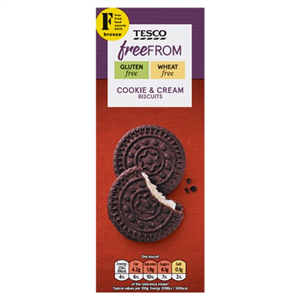 Tesco Free From Cookies & Cream Biscuits 160g