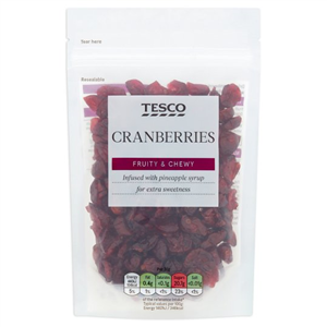 Tesco Cranberries 100G