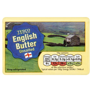 Tesco British Unsalted Butter 250G