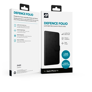 Defence iPhone 11 Folio Case Black