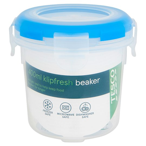 Tesco Klipfresh Beaker 400ml