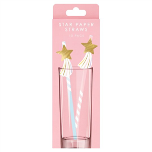 Gold Star Wand Paper Straws