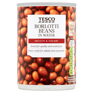Tesco Borlotti Beans In Water 400G
