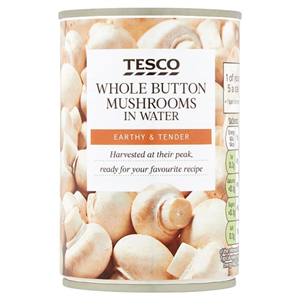 Tesco Whole Button Mushroom 285G