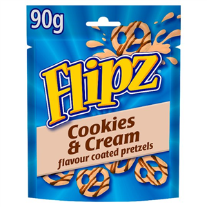 Flipz Cookies & Cream Flavoured Coated Pretzels 90G