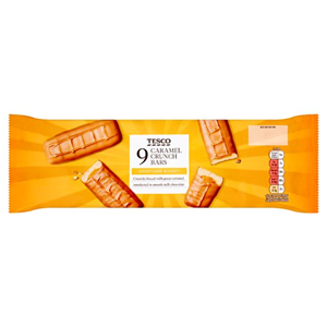 Tesco Caramel Crunch Biscuit Bar 9 Pack 189G