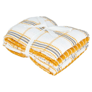 Tesco Terry Tea Towel 5 Pack Ochre