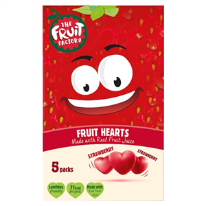 Fruit Factory Fruit Hearts Strawberry 5X20g