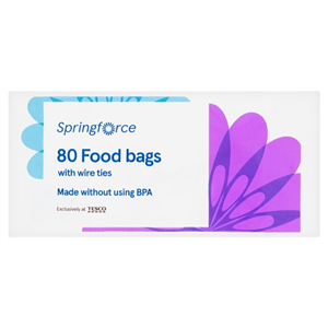 Springforce 80 Food Bags With Wire Ties