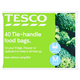 Tesco Tie-Handle Freezer Bags Medium 40'S
