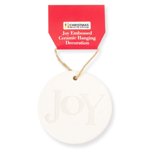 Tesco Embossed Ceramic Hanging Decoration