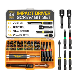 Hi-Spec 44pc Impact Drill Driver Screw Bit Set