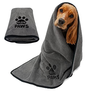 Elite Paws® UK: Ultra-Absorbent Dog Towel, Thick, All-Season - Extra Soft Microfibre, Large 140x70cm, For Muddy Paws, Bath, Grooming, Puppy & Adult Pet Blanket, Durable, Machine Wash & Dry - 1 Pack