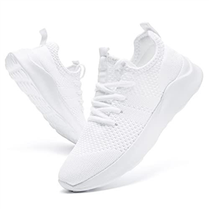 ZDFQLGV Mens Sports Shoes Tennis Shoes Running Shoes Walking Shoes Fitness Shoes Slip On Shoes Outdoor Casual Shoes Lightweight Comfortable Non-Slip and Durable White UK 10.0