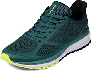 WHITIN Mens Running Trainers Lace up Walking Shoes Size 9 UK Green Antislip Gym Sports Mans Fitness Lace up Athletic Fashion Daily Sneakers EU 43