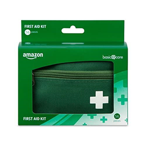 Amazon Basic Care First Aid Kit, 56 Pieces, Green