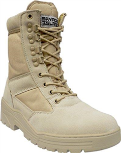 Desert Army Combat Patrol Boots Tactical Cadet Military Security Seude Leather Tan Jungle, 9 UK, Desert Tan