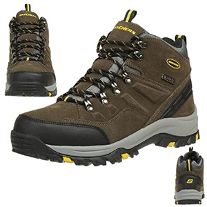 Skechers Men's RELMENT-PELMO Hiking Boot, khk, 10 Wide US